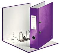 Leitz 10050062 A4 80 mm WOW 180 Lever Arch Files - Purple, Design may vary