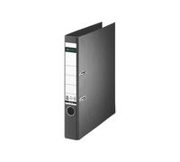 Leitz 10080095 Quality Folder Paper A4 with Slits Narrow Black slim Black