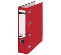Leitz 10120025 Double Lever Arch File with Slits 2 x A5 Landscape Format Wide Red