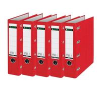 Leitz 10120025 ring binder - ring binders (Red, Cardboard, Polyethylene, Polypropylene, 2 x A5, 75 x 285 x 318 mm)