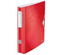 Leitz 11070026 Quality Folder 180° Active Wow A4 Narrow Rounded Spine 6.5 cm Wide Elastic Closure Lightweight Polyfoam Plastic Folder Wow Series Blue