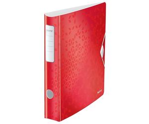 Leitz 11070026 Quality Folder 180° Active Wow A4 Narrow Rounded Spine 6.5 cm Wide Elastic Closure Lightweight Polyfoam Plastic Folder Wow Series Blue