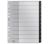 Leitz 12080000 tab index Blank tab index Polypropylene (PP) Black, White