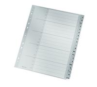 Leitz 1260000 Alphabetic Tab Index Grey Cardboard Index Index Divider (Alphabeti