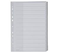 Leitz 12730000 Plastic Index Blank A4 Polypropylene 12 Sheets Grey