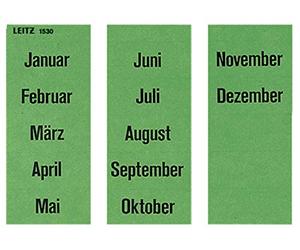 Leitz 15300000 Content Label Names of The Month Self-Adhesive Pack of 100 Green [German Import]