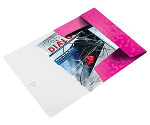 Leitz 155543 Wow Corner Folder A4 PP Pink Metallic