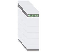 Leitz 16070085 Replacement Spine Labels for Plastic 80 mm Lever Arch Files, Short and Wide, 57 x 191 mm, Card, 16070085 - Grey, Pack of 10