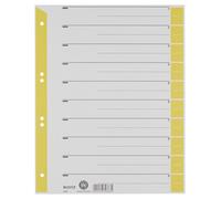 Leitz 16523015 Dividers A4 Cardboard Coloured Print Yellow Pack of 25
