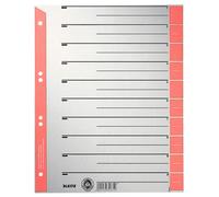Leitz 16523025 Dividers A4 Cardboard Coloured Print Pack of 25 Red