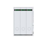 Leitz PC Printable Self Adhesive Spine Labels for Standard 80 mm Lever Arch Files, Wide and Long, 61.5 x 285 mm, Paper, 16870085 - Pack of 75 - Grey/light grey