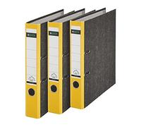 Leitz 180° A4 Board Lever Arch File 50mm Yellow - Pack of 3