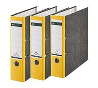 Leitz 180° A4 Board Lever Arch File 80mm Yellow - Pack of 3