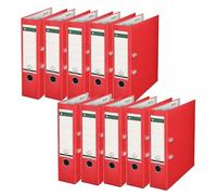 Leitz 180 Lever Arch File Polypropylene A4 80Mm Spine Width Red Pack 10 10101025