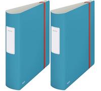Leitz 180 Active Lever Arch File, 500 Sheet Capacity, 82 mm Spine, Cosy Range, A4, Calm Blue,10380061 (Pack of 2)