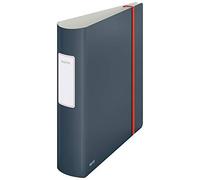 Leitz 180 Active Lever Arch File, 500 Sheet Capacity, 82 mm Spine, Cosy Range, A4, Velvet Grey, 10380089