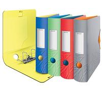 Leitz 180° Active Urban Chic A4 Lever Arch File, Assorted, Curved Spine 82mm Width, Elastic Fastening, Light polyfoam, Urban Chic, 11161099(Assorted colors)
