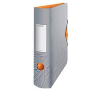 Leitz 180° Active Urban Chic A4 Lever Arch File, Grey, Curved Spine 82mm Width, Elastic Fastening, Light polyfoam, Urban Chic, 11160088