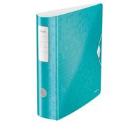 Leitz Lever Arch File, Ice blue, A4, Curved spine 75mm width, Elastic fastening, Light polyfoam, WOW Range, 11060051