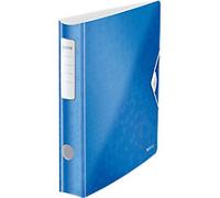 Leitz 180° Active WOW Narrow Lever Arch File A4 60 mm Blue 2 Rings 1107 Polyfoam Portrait Pack of 5
