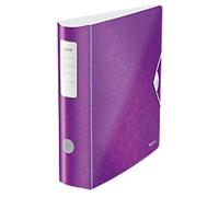 Leitz Lever Arch File, Metallic purple, A4, Curved spine 75mm width, Elastic fastening, Light polyfoam, WOW Range, 11060062
