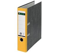 Leitz 180° Lever Arch File, Classic Marbled, CO2 neutral, 100% Recycled Card, 10805015, Yellow