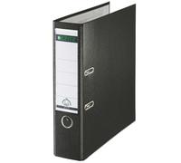 Leitz Lever Arch File, Black, Plastic, Foolscap, 8 cm spine, 11100095