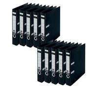 Leitz 180 Recycled Lever Arch File, A4, Black, Pack Of 10