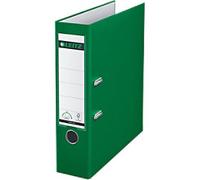 Leitz 180° Wide Lever Arch File A4 82 mm Green 2 Rings 1010 Polypropylene Smooth Portrait