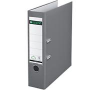 Leitz 180° Wide Lever Arch File A4 82 mm Grey 2 Rings 1010 Polypropylene Smooth Portrait