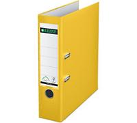 Leitz 180° Wide Lever Arch File A4 82 mm Yellow 2 Rings 1010 PP (Polypropylene) Smooth Portrait
