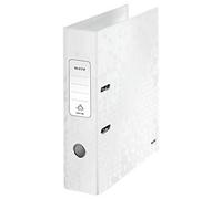 Leitz 180° WOW Lever Arch File A4 80 mm White 2 ring 1005 Laminated Cardboard Portrait