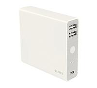 Leitz 2 Port USB Power Bank with USB Cable, Complete Range 65280001 - White
