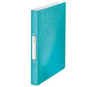 Leitz 2 Ring Binder, Holds up to 190 Sheets, Wow Range, 25 mm Spine, 42570051 - A4, Ice Blue