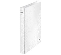 Leitz Ring Binder Laminated WOW A4 2 D-Ring 25mm White
