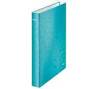 Leitz Ring Binder Laminated WOW A4 2 D-Ring 25mm Ice Blue