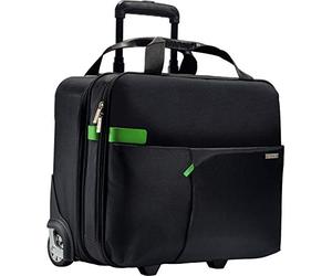 Leitz 2 Wheeled Light-Weight Hand Luggage Trolley Smart Traveller Range, Black
