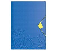 Leitz 3-Flap Folder, Holds up to 150 A4 Sheets, Elastic Closure, Flexible Plastic, Blue, Urban Chic Range, 46490032