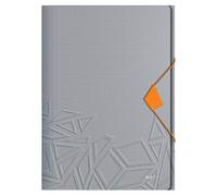 Leitz 3-Flap Folder, Holds up to 150 A4 Sheets, Elastic Closure, Flexible Plastic, Grey, Urban Chic Range, 46490088