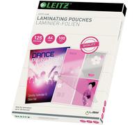 Leitz 33808 Laminating Pouches Made of 125 Micron Thick Material (Transparent,