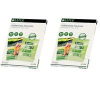 Leitz 33818 Laminating Pouches Made of 80 Micron Thick Material (Transparent, Glossy, A4) - Pack of 200