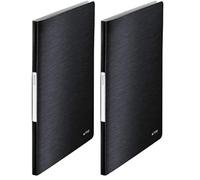 Leitz 39580094 Style Display Book, Satin Black, 20 Pockets, 1 Piece (Pack of 2)