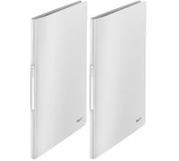 Leitz 39580099 A4 Display Book, 20 Pockets, 40 Sheet Capacity, Transparent Pockets, Arctic White, Style Range, 39580004 (Pack of 2)
