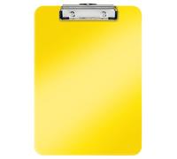 Leitz 39710016 A4 Clipboard, Rigid Plastic, WOW Range, Yellow