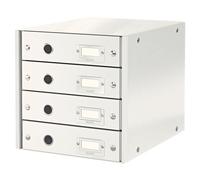 Leitz Drawer Cabinet, 4 Drawers, A4, Click and Store Range 60490001 - White