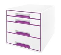 Leitz 4 Drawer Cabinet WOW Duo Colour Cube Desk Storage Office Organisation