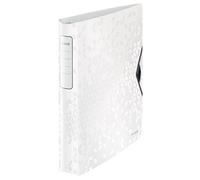 Leitz 4 Ring Binder, Holds up to 190 Sheets, Wow Range, 30 mm Spine, 42400001 - A4, White