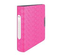 Leitz 4 Ring Binder, Holds up to 280 Sheets, Retro Chic Range, 52 mm Spine, 42560063 - A4, Fuchsia