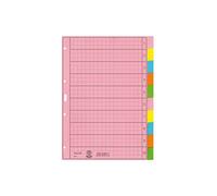 Leitz 43400000 Index A4 Blank Flax Multicolour 10 Dividers Filing