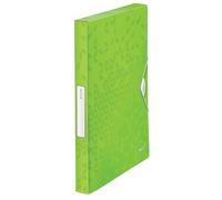 Leitz 46290054 A4 Box File, Holds Up to 250 A4 Sheets, Elastic Closure, Flexible Plastic, WOW Range, Green